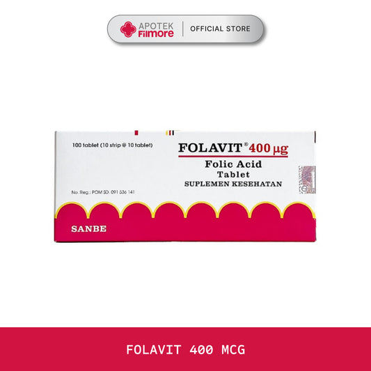 Folavit 400 mcg 10 Tablet/Strip (per Tablet)